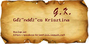 Göndöcs Krisztina névjegykártya