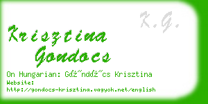 krisztina gondocs business card